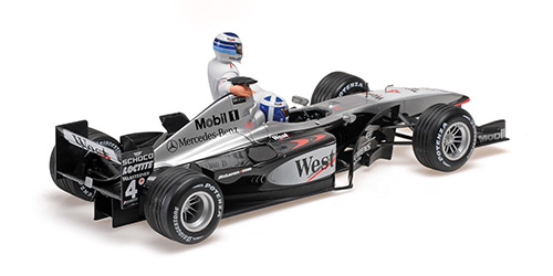 MCLAREN MERCEDES MP4/16 - DAVID COUTHARD WITH MIKA HAKKINEN RIDING - SPANISH GP 2001