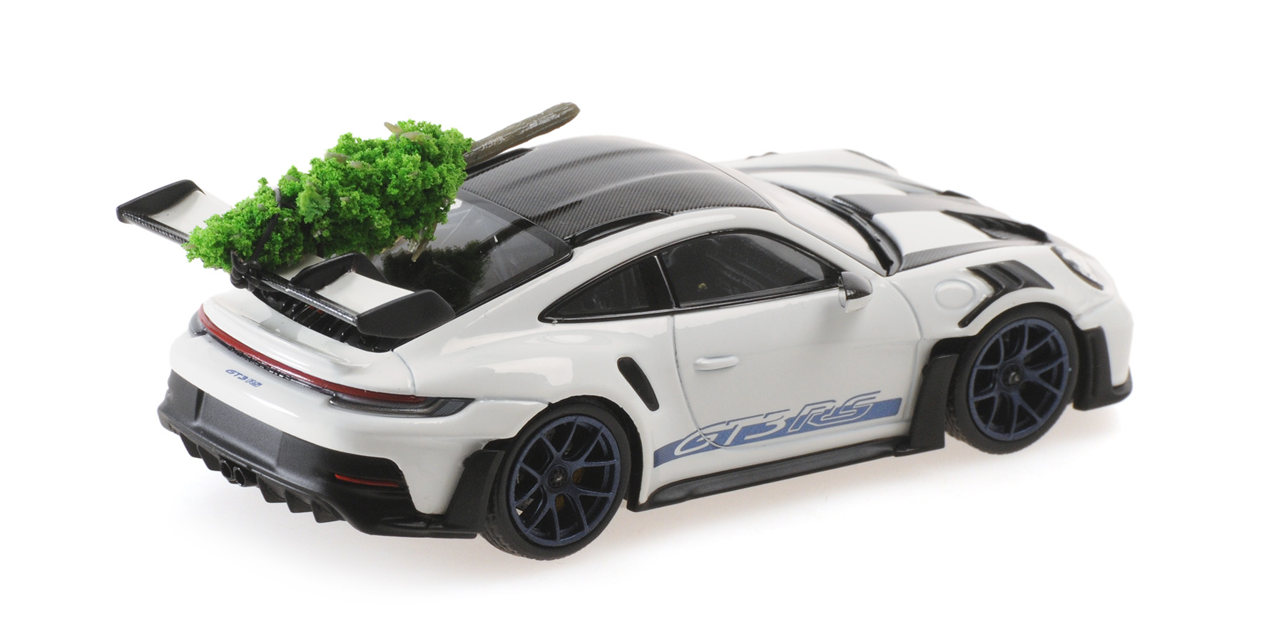 PORSCHE 911 (992) GT3RS - 2023 - WHITE W BLUE WHEELS & DECOR + CHRISTMAS TREE