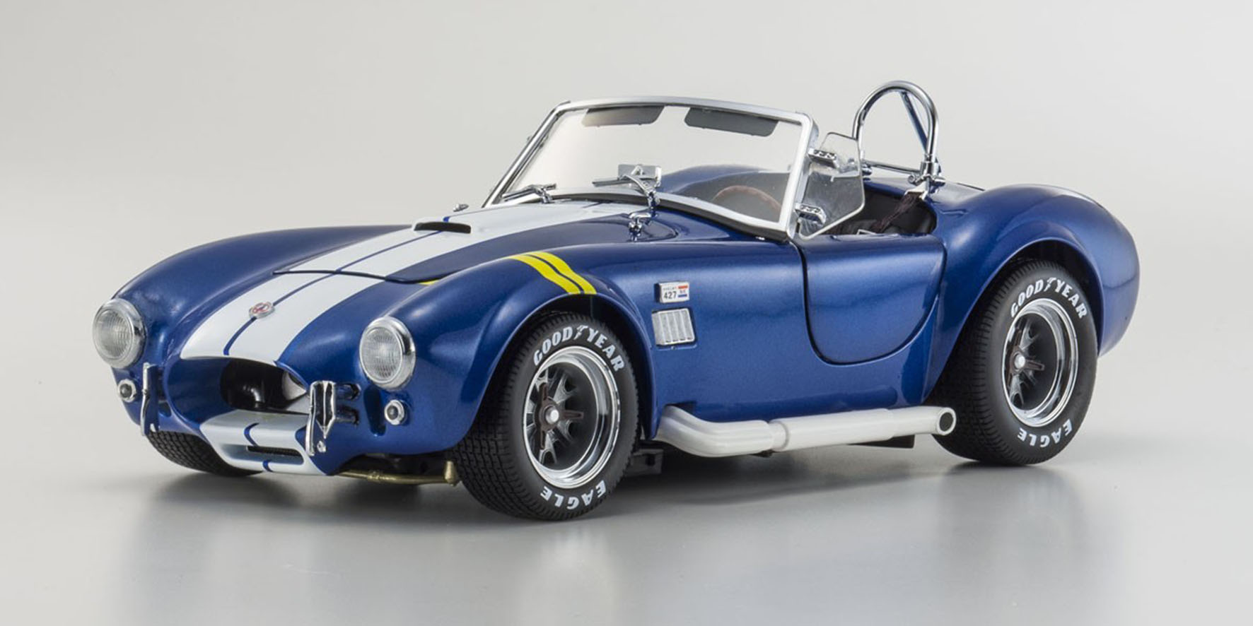 SHELBY COBRA 427 S/C - BLUE - WITH YELLOW STRIPE (08045BLY)