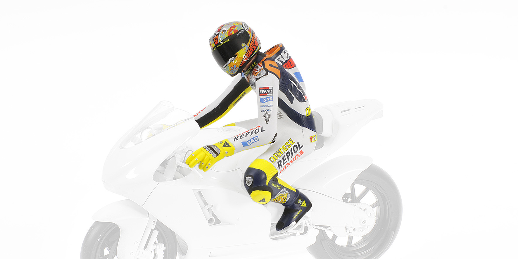 FIGURINE - VALENTINO ROSSI - WORLD CHAMPION MOTOGP VALENCIA 2003