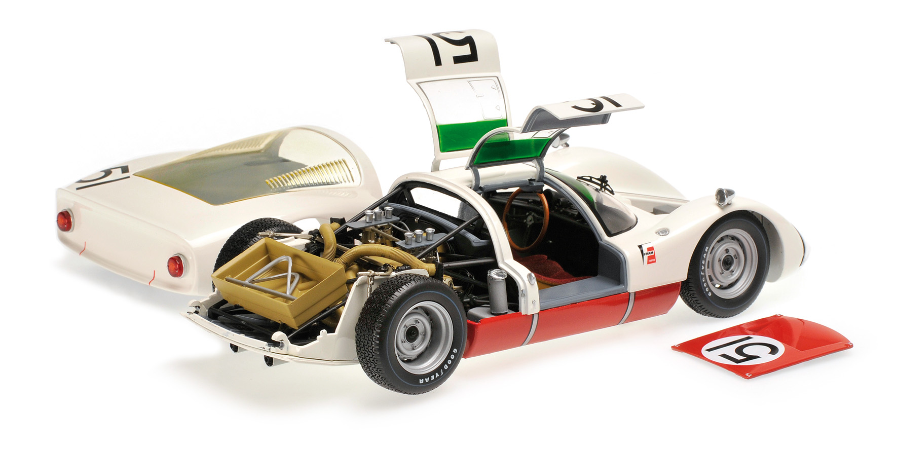 PORSCHE 906E - PORSCHE OF STUTTGART - MITTER/RINDT - DAYTONA 24 HOURS 1967