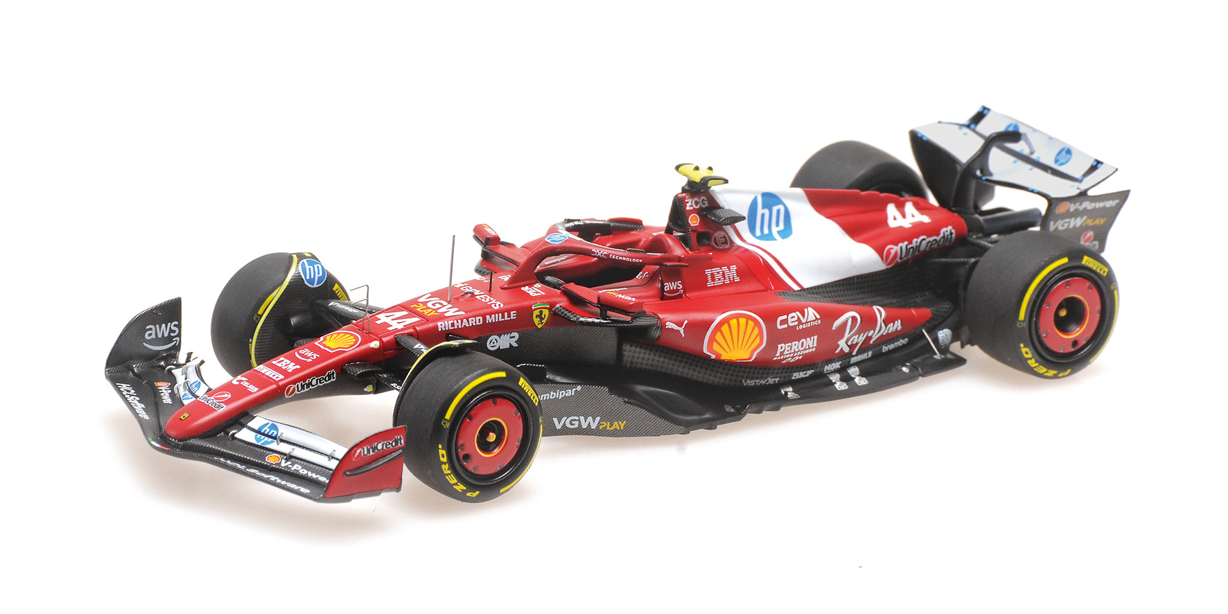 FERRARI SF-25 - LEWIS HAMILTON - WINNER SPRINT CHINA GP 2025 W/DRIVER FIGURINE