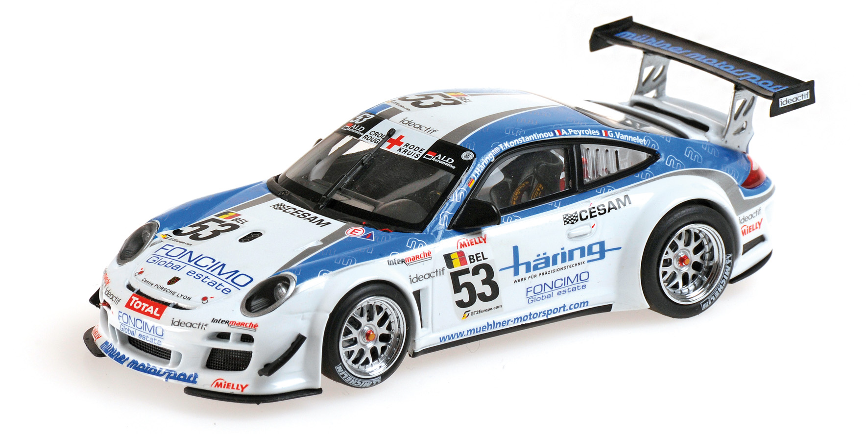PORSCHE 911 GT3R - VANNELET/PEYROLES/KONSTANTINOU/HAERING - CLASS WINNERS 24H SPA - 2010