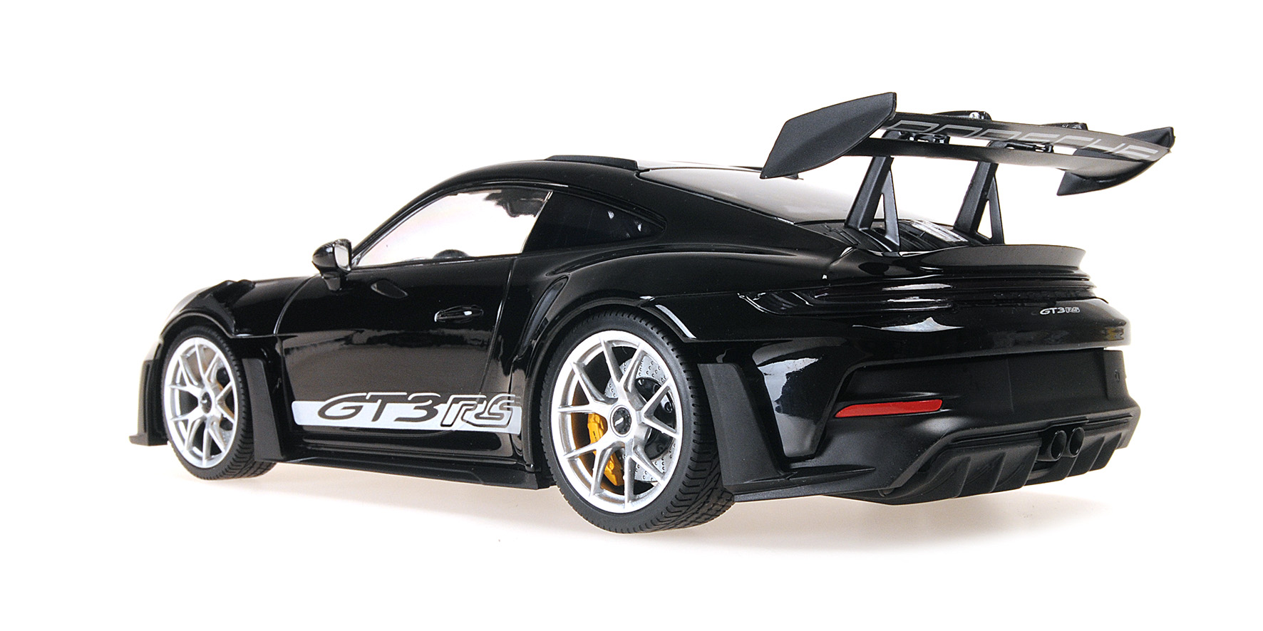 PORSCHE 911 (992) GT3RS - 2023 - BLACK W/ SILVER WHEELS & DECOR