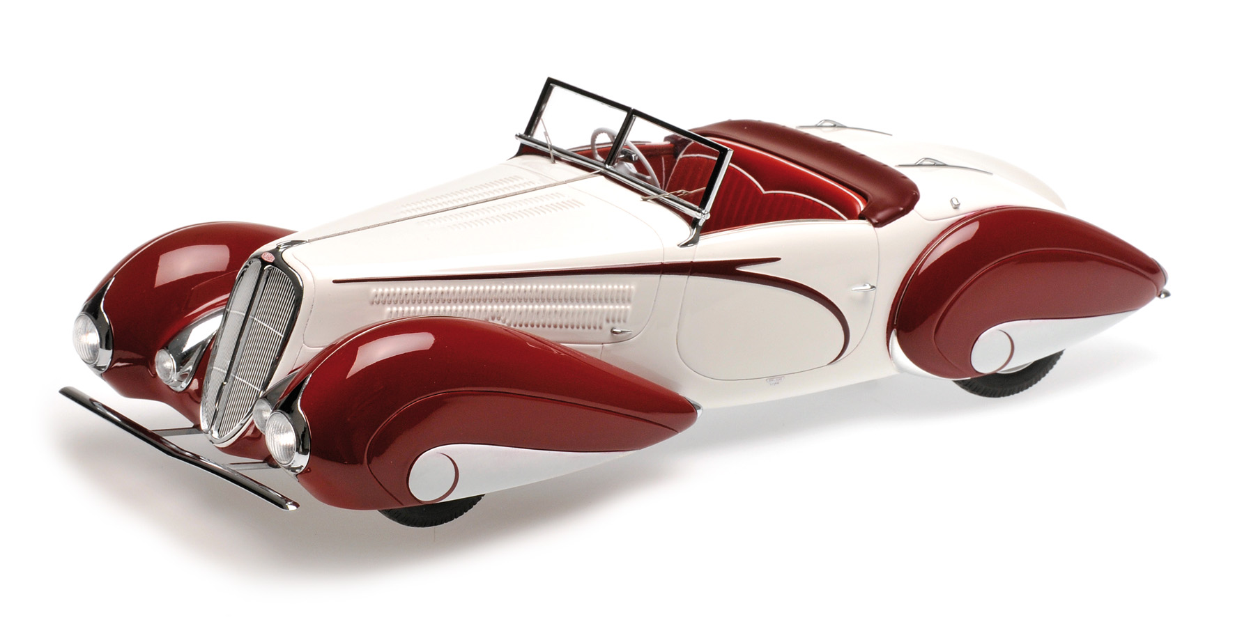DELAHAYE TYPE 135-M CABRIOLET - 1937 - WHITE/RED