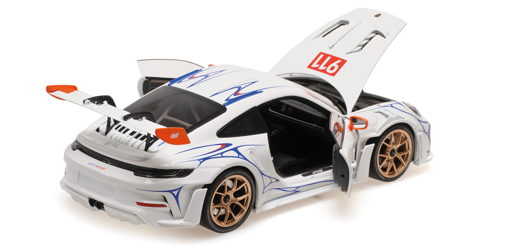 PORSCHE 911 (992) GT3RS - 2023 - WHITE/ORANGE DECOR