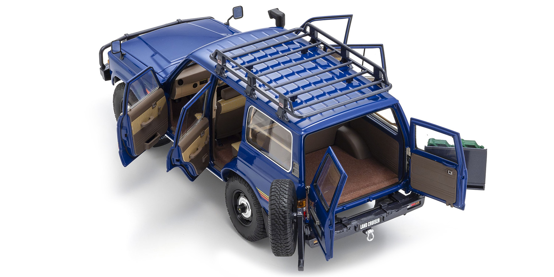 TOYOTA LAND CRUISER 60 - BLUE - W/ROOF RACK + (08956XBL)