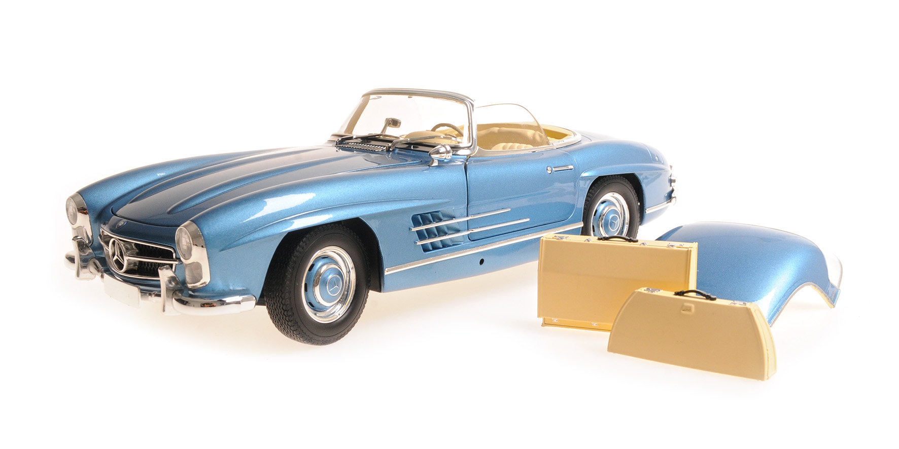 MERCEDES-BENZ 300 SL ROADSTER (W198) - 1958 - BLUE METALLIC - W/ HARDTOP