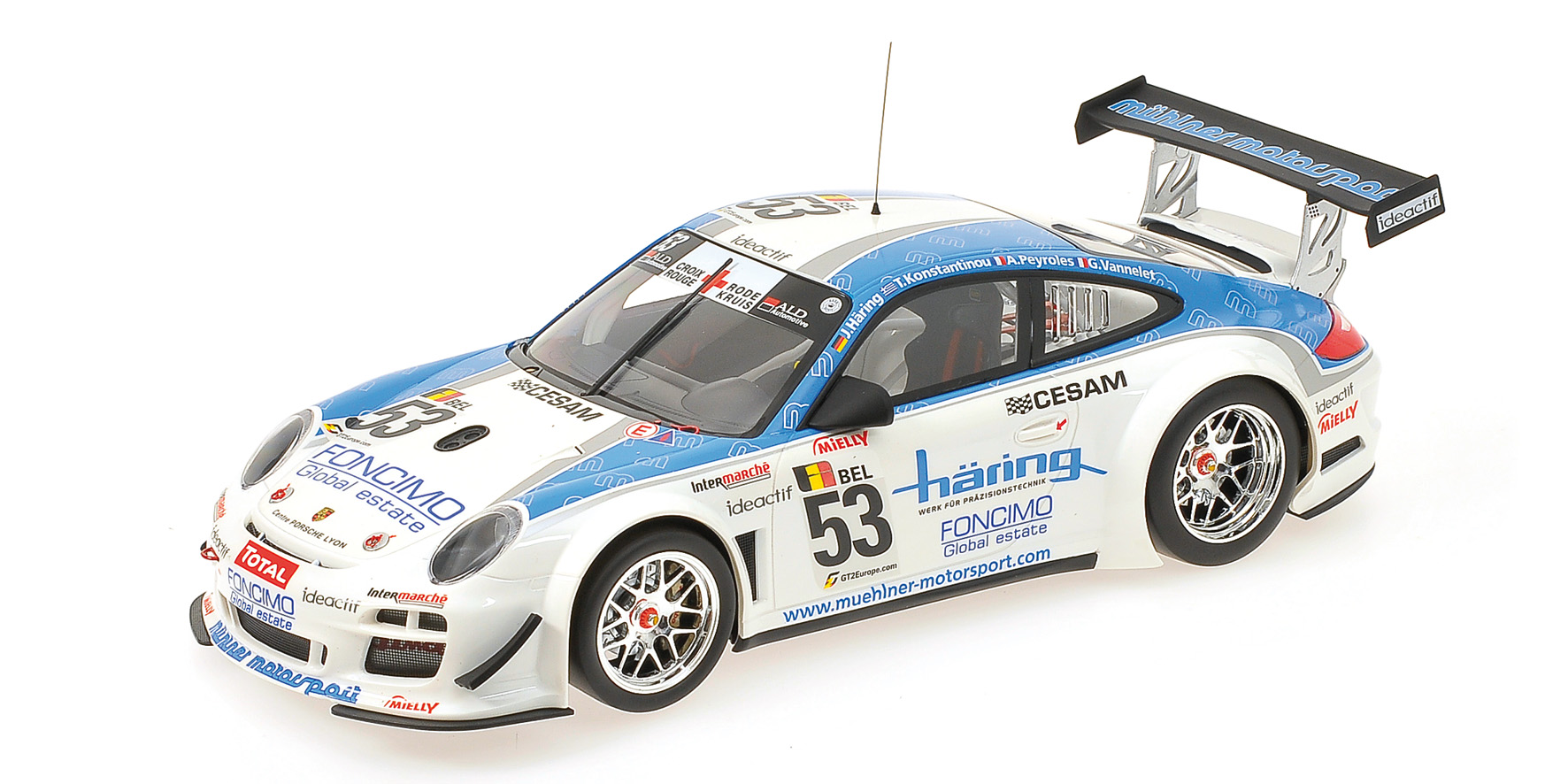 PORSCHE 911 GT3 R - MUEHLNER MOTORSPORT - VANNELET/PEYROLES/KONSTANTINOU/HÄRING - 24H SPA 2010