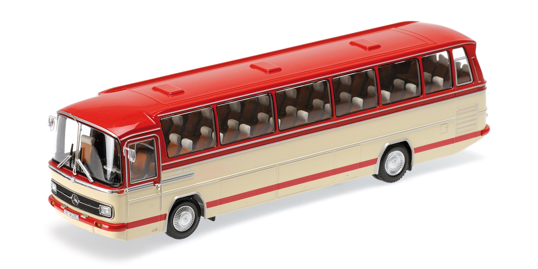 MERCEDES-BENZ O 302 BUS - 1965 - RED/CREAM