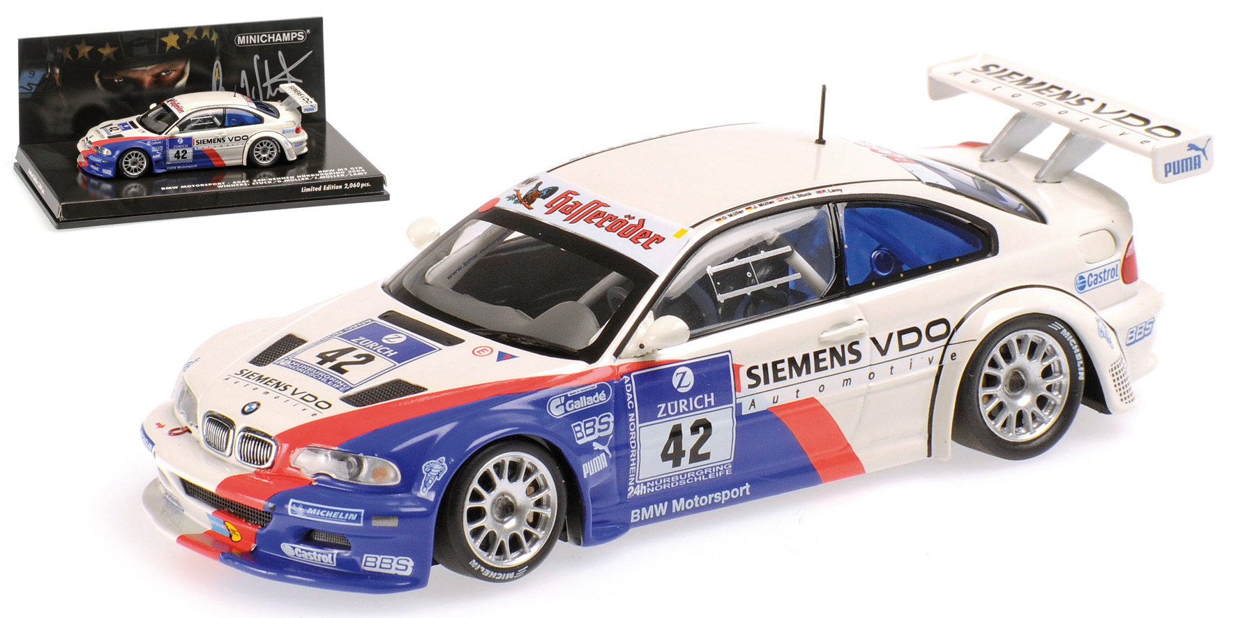 BMW M3 GTR - BMW MOTORSPORT - MÜLLER/MÜLLER/STUCK/LAMY - WINNER ADAC 24H 2004