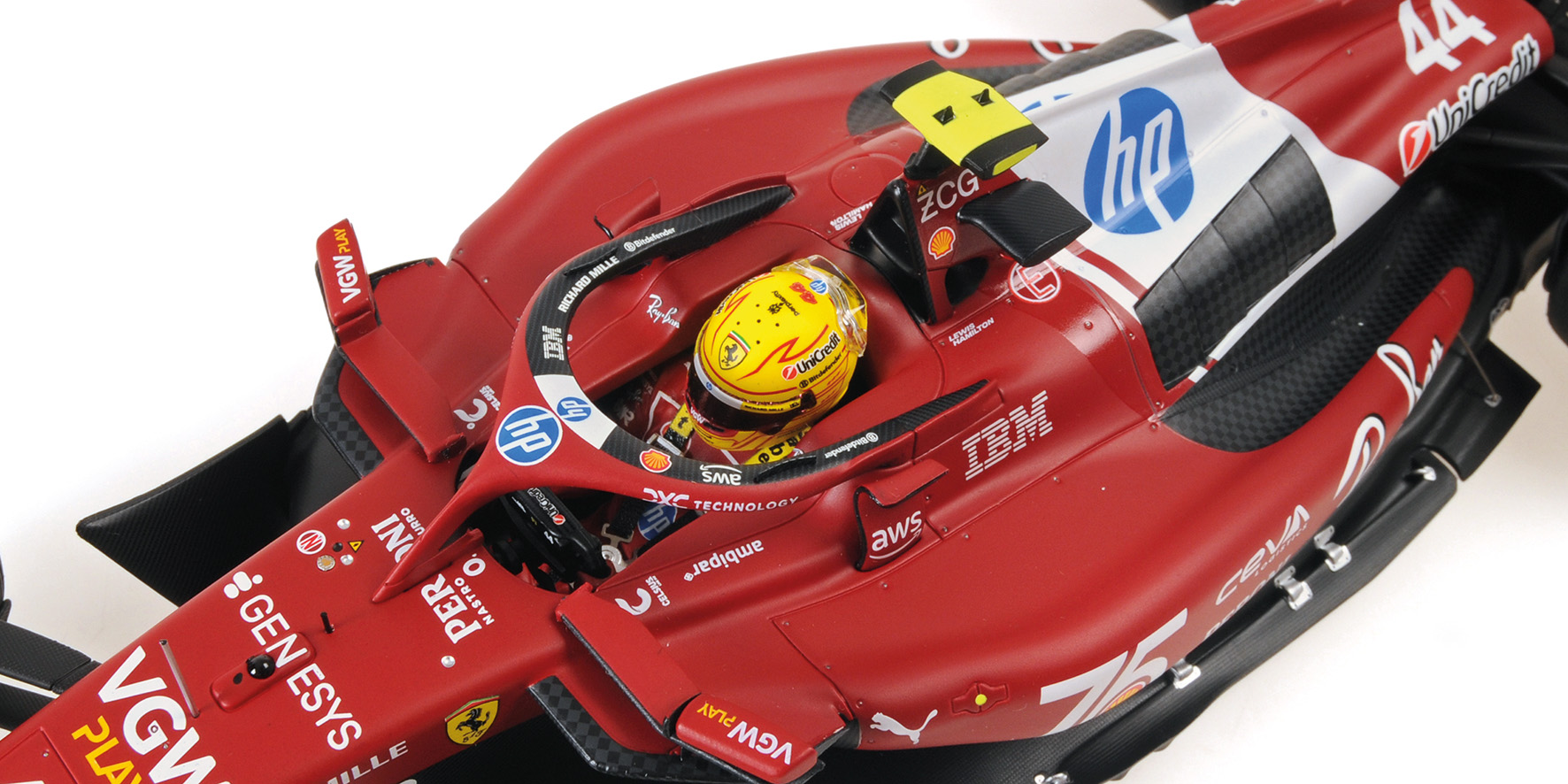 FERRARI SF-25 - LEWIS HAMILTON - MONACO GP 2025 W/DRIVER FIGURINE