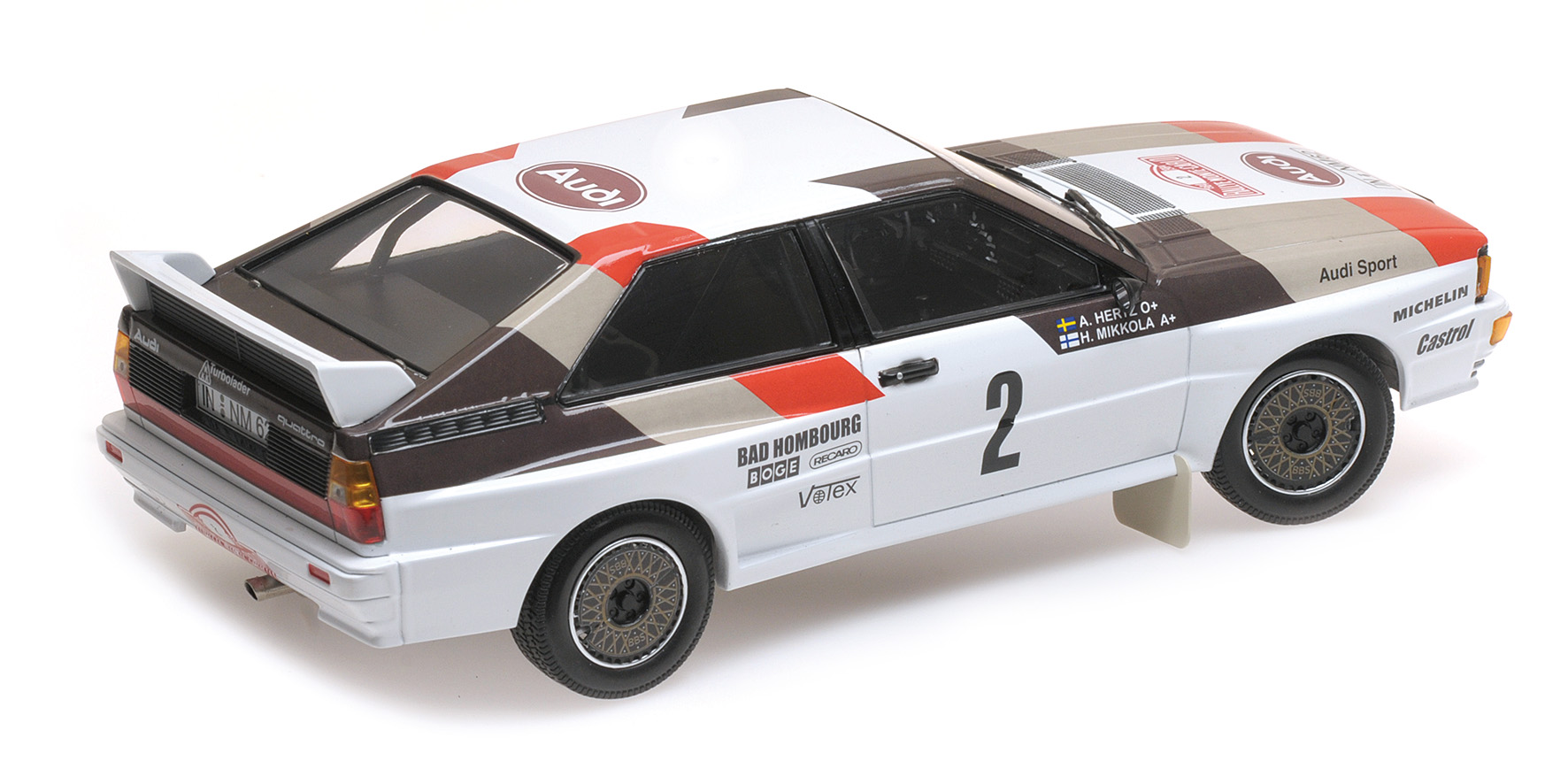 AUDI QUATTRO A1 - AUDI SPORT - MIKKOLA/HERTZ - RALLYE AUTOMOBILE DE MONTE CARLO 1983