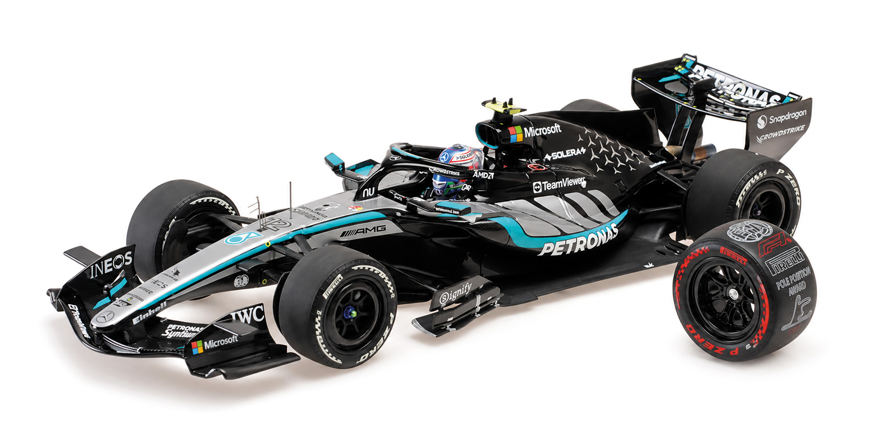 MERCEDES-AMG PETR. F1 TEAM W17 - K. ANTONELLI – 1ST POLE POS. CHINESE GP 2026 W/POLE POSITION TYRE