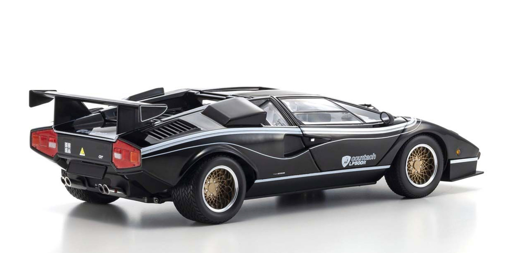 LAMBORGHINI COUNTACH LP500R - BLACK/WHITE - (08320C)