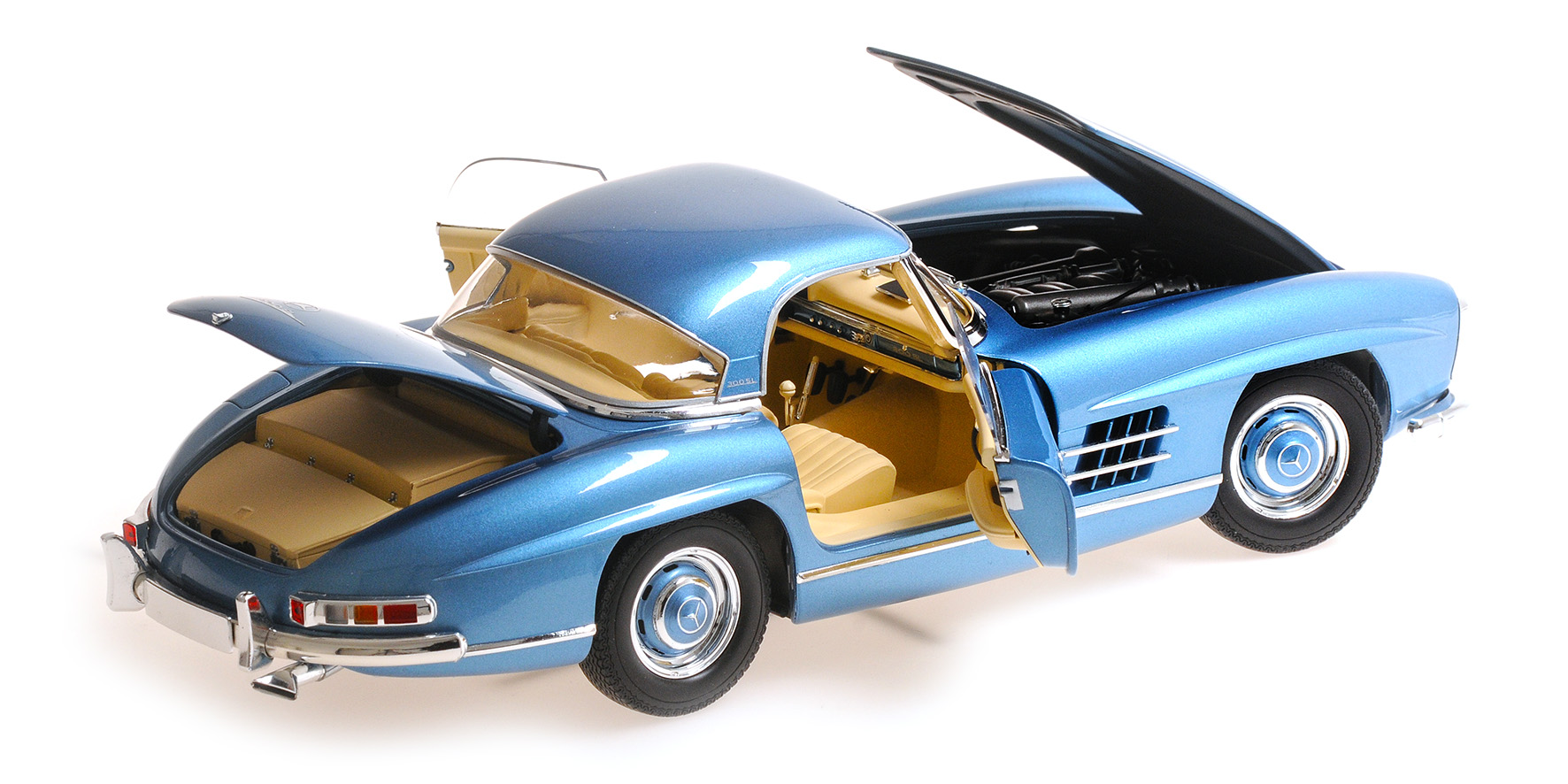 MERCEDES-BENZ 300 SL ROADSTER (W198) - 1958 - BLUE METALLIC - W/ HARDTOP
