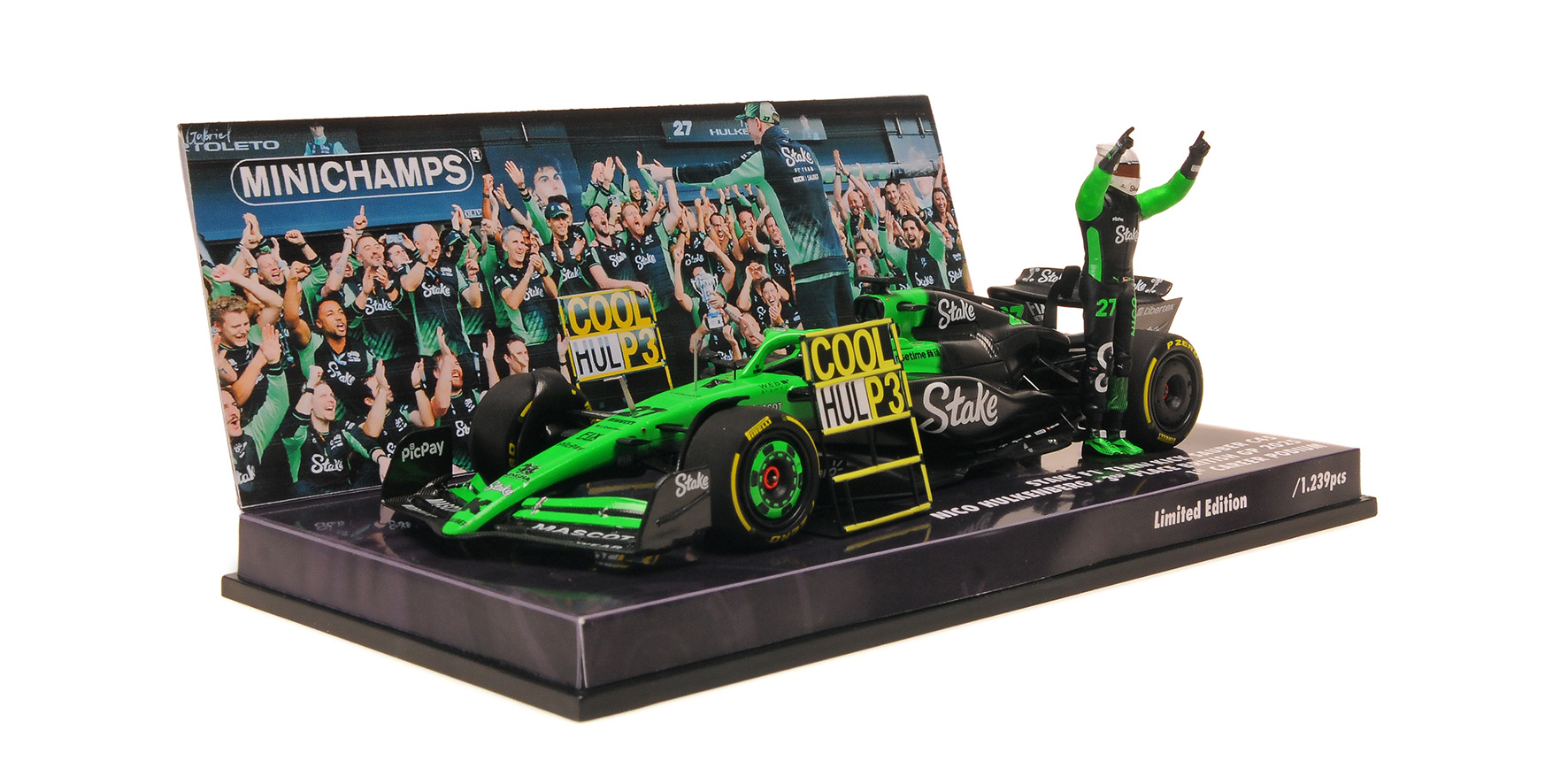 STAKE F1 TEAM KICK SAUBER C45 - HUELKENBERG - 3RD BRITISH GP 2025 - 1ST PODIUM