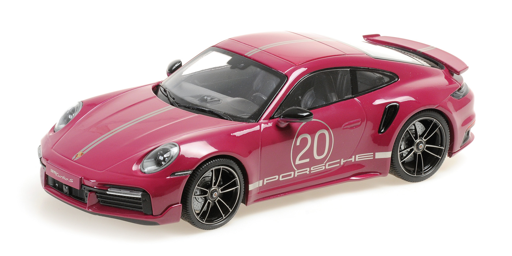 PORSCHE 911 (992) TURBO S COUPE SPORT DESIGN - 2021 - RED