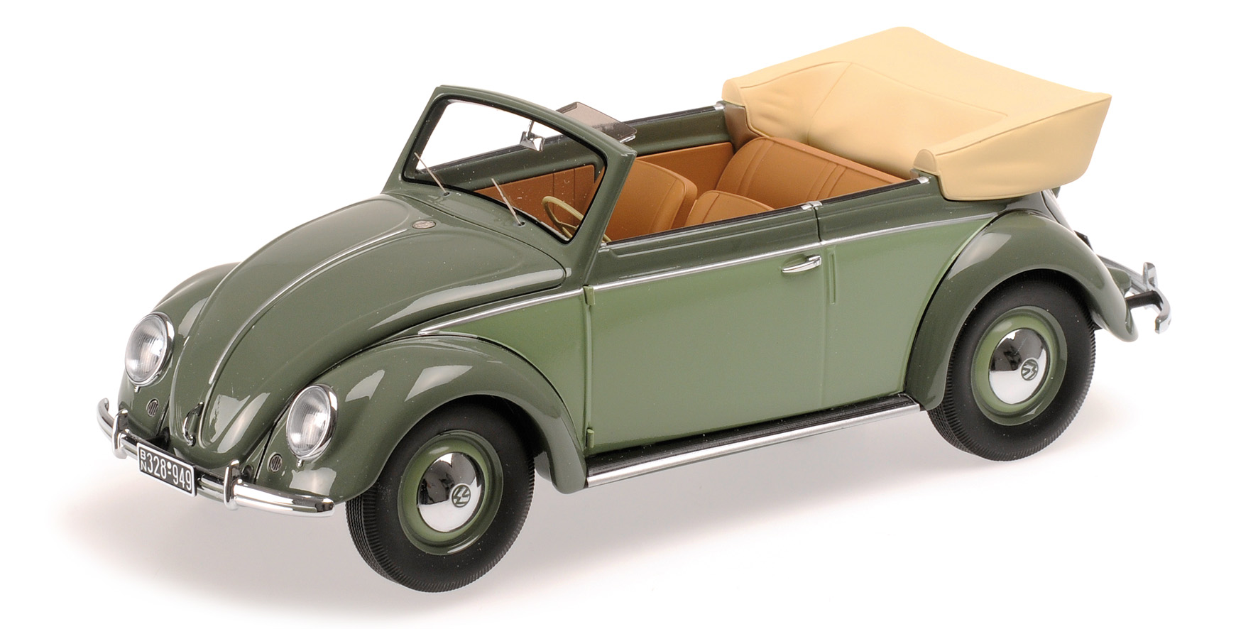 VOLKSWAGEN 1200 CABRIOLET - 1949 - GREEN/GREEN
