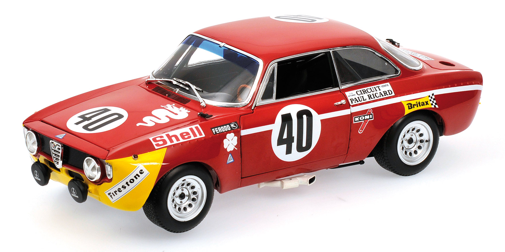 ALFA ROMEO GTA 1300 JUNIOR PICCHI/CHASSEUIL - WINNER DIV 1 - 24H PAUL RICARD - 1971