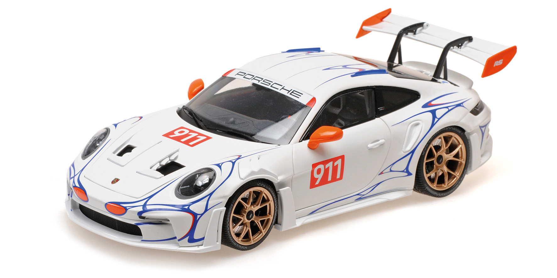 PORSCHE 911 (992) GT3RS - 2023 - WHITE/ORANGE DECOR