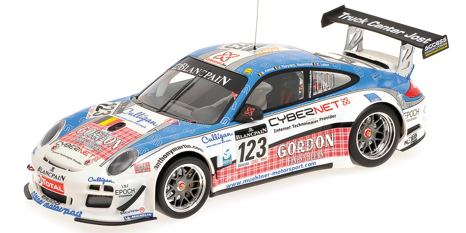 PORSCHE 911 GT3 R - MUEHLNER MOTORSPORT - FUMAL/THIRY/ROSENBLAD/LEFORT - 24H SPA 2011