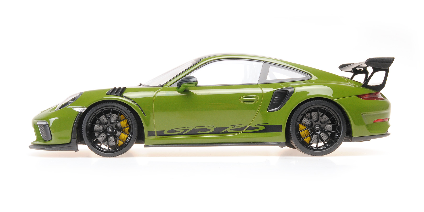 PORSCHE 911 GT3RS (991.2) - 2019 - GREEN W/WEISSACH PACKAGE W/WORDING W/ BLACK WHEELS