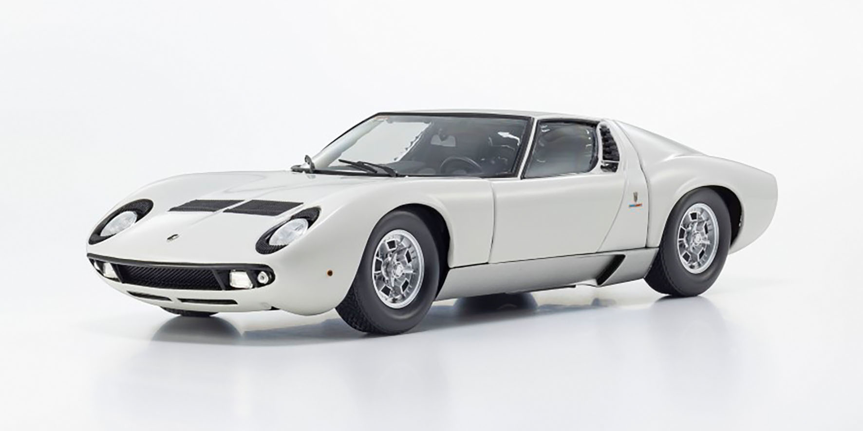 LAMBORGHINI MIURA P400 - WHITE/SILVER - (08314W)