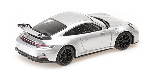PORSCHE 911 (992) GT3 - 2020 - SILVER METALLIC W BLACK WHEELS - EXCL. MINICHAMPS.DE