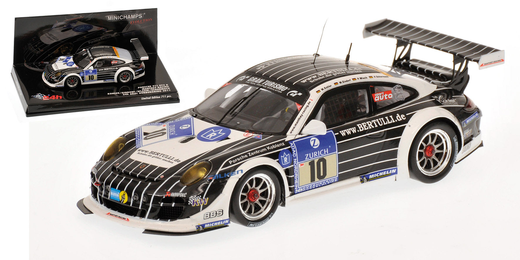 PORSCHE 911 GT3 R - MANTHEY RACING - KOHLER/GINDORF/WLAZIK/SCHARMACH - 24H NÜRBURGRING 2011