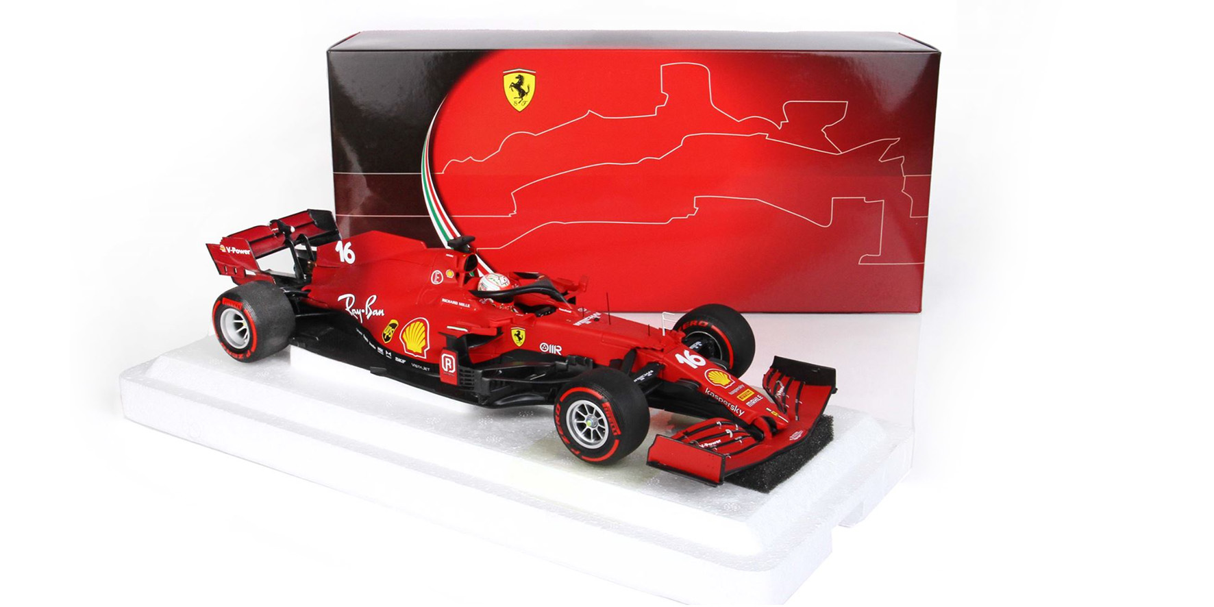 FERRARI SF21 - SCUDERIA FERRARI - CHARLES LECLERC - EMIGLIA ROMAGNA GP 2021 W INTERMEDIATE TYRES