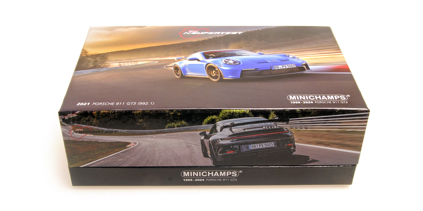 2 - CAR SET - PORSCHE 911 (992) GT3 - 2021 - SHARKBLUE & BLACK - SPORT AUTO