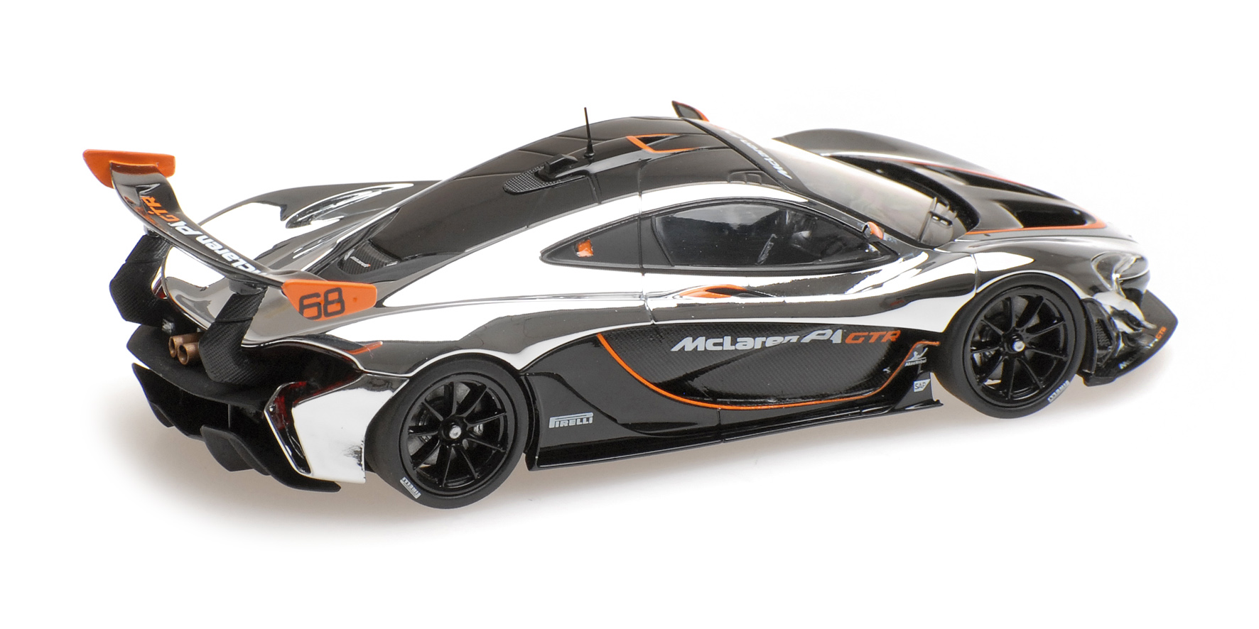 MCLAREN P1 GTR - CHROME AND GLOSS BLACK