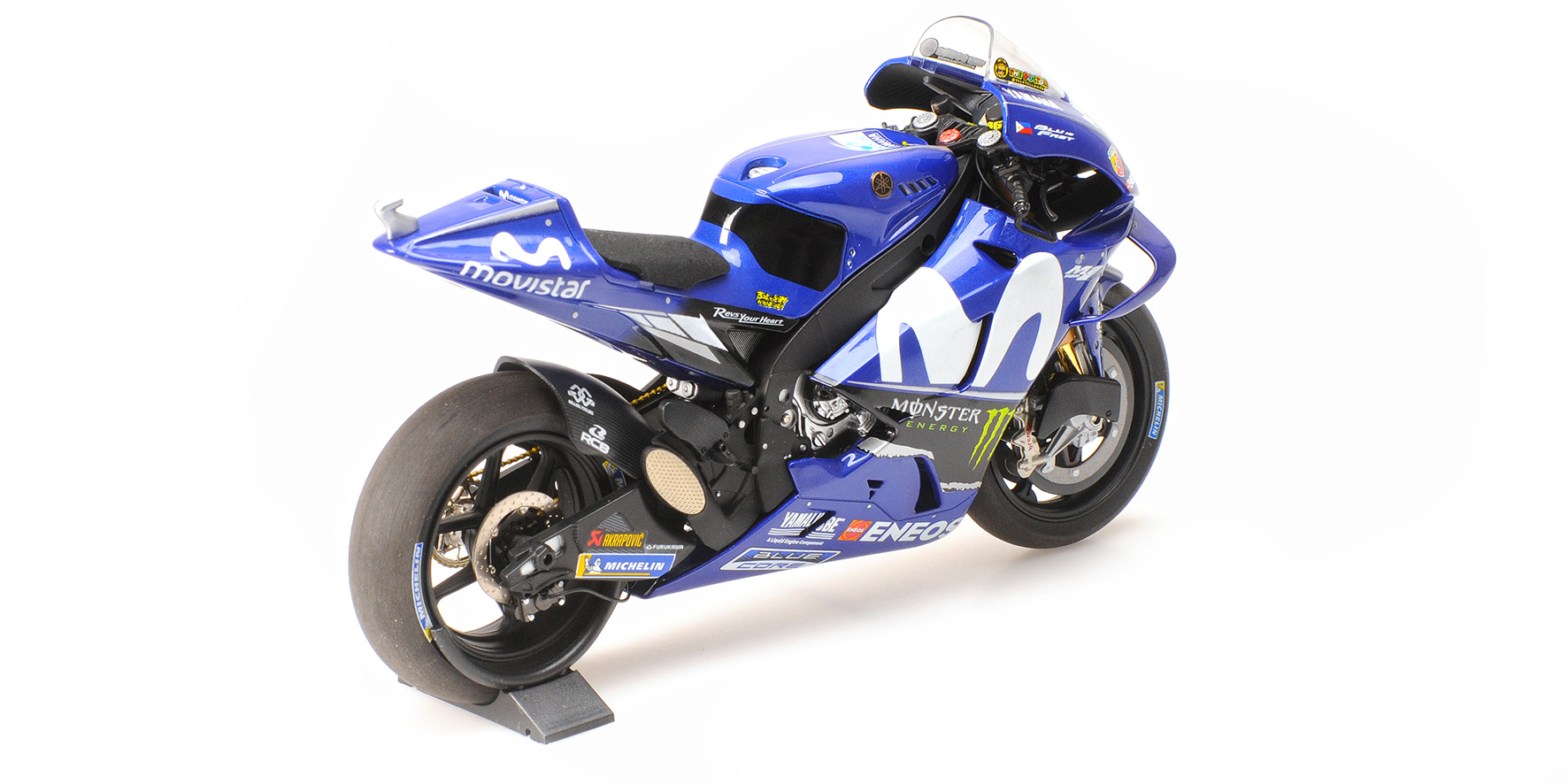 YAMAHA YZR-M1 - MOVISTAR YAMAHA - VALENTINO ROSSI - POLE POSITION MUGELLO GP 2018 - W/ FIGURINE