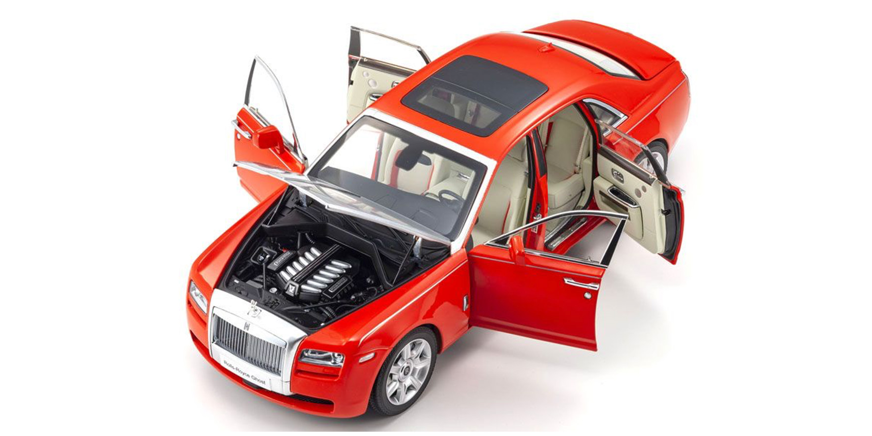 ROLLS ROYCE GHOST - RED/SILVER (08802RS)
