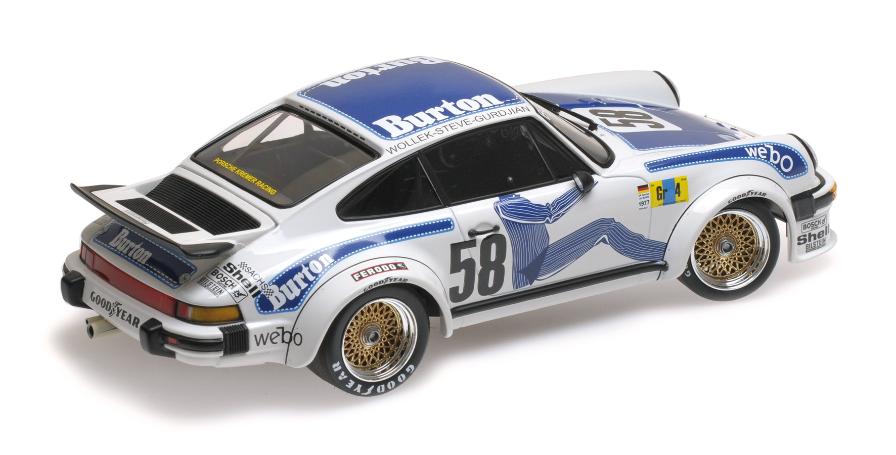 PORSCHE 934 - PORSCHE KREMER RACING - WOLLEK/GURDJIAN/'STEVE' - WINNERS GR.4 24H LE MANS 1977