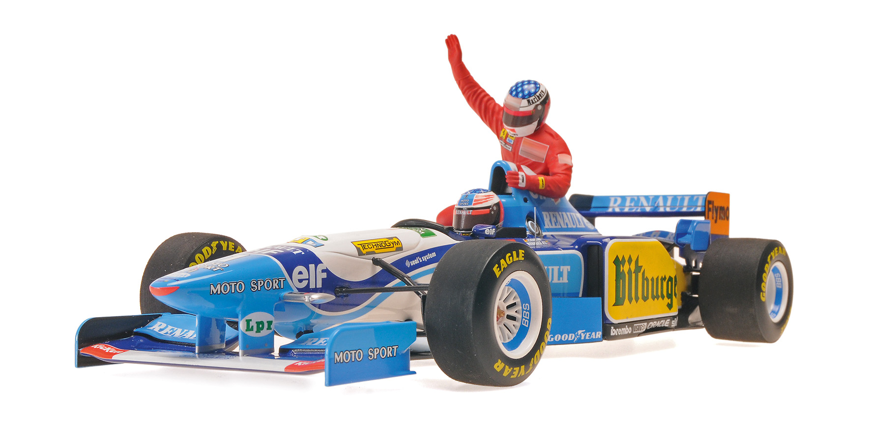 BENETTON RENAULT B195 - MICHAEL SCHUMACHER - CANADIAN GP 1995 (W/FIGURINE ALESI)