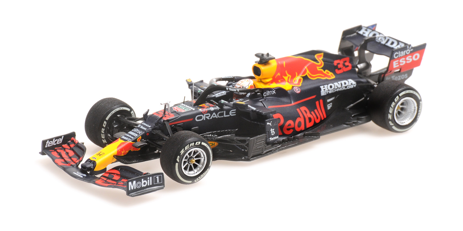 RED BULL RACING HONDA  RB16B - MAX VERSTAPPEN - WINNER ABU DHABI GP 2021 W/PITBOARD - WC 2021