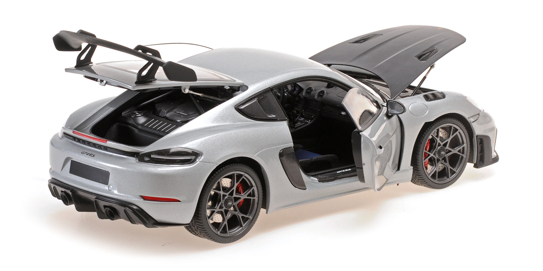 PORSCHE CAYMAN GT4 RS - 2024 -SILVER METALLIC W/ WEISSACH PACKAGE