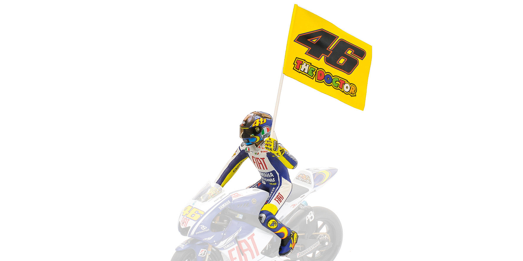 FIGURINE - VALENTINO ROSSI - MOTOGP 2009 - MISANO WITH FLAG