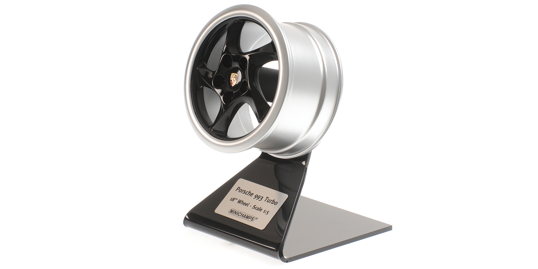 PORSCHE 993 TURBO WHEEL - 1995 - BLACK/SILVER