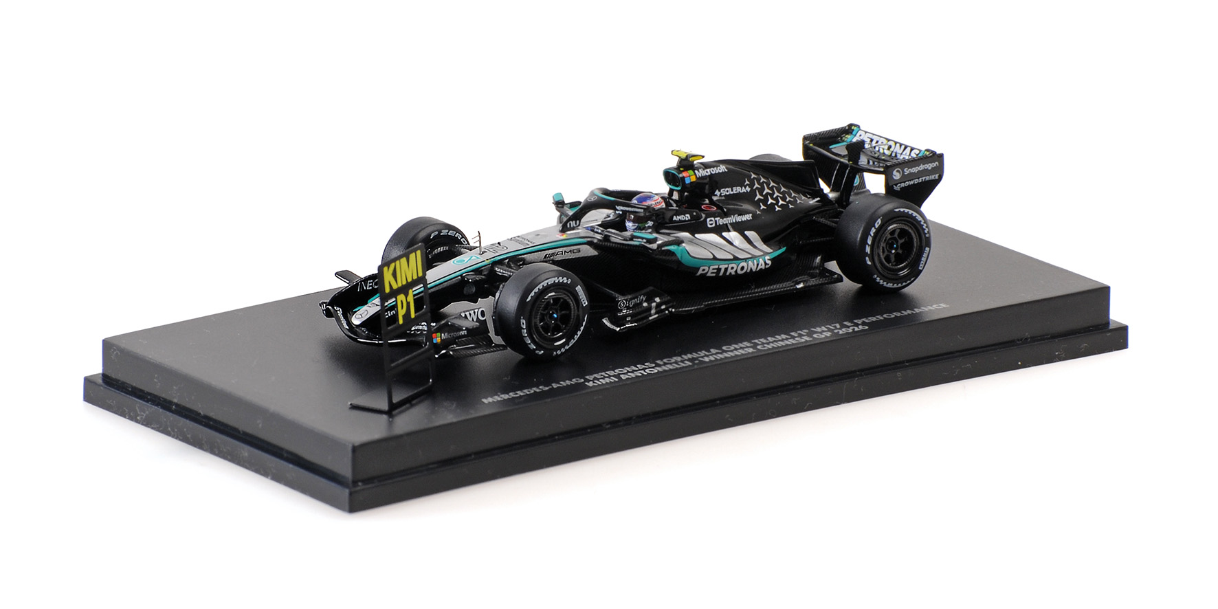 MERCEDES-AMG PETR. F1 TEAM W17 - KIMI ANTONELLI – WINNER CHINESE GP 2026 W/PITBOARD