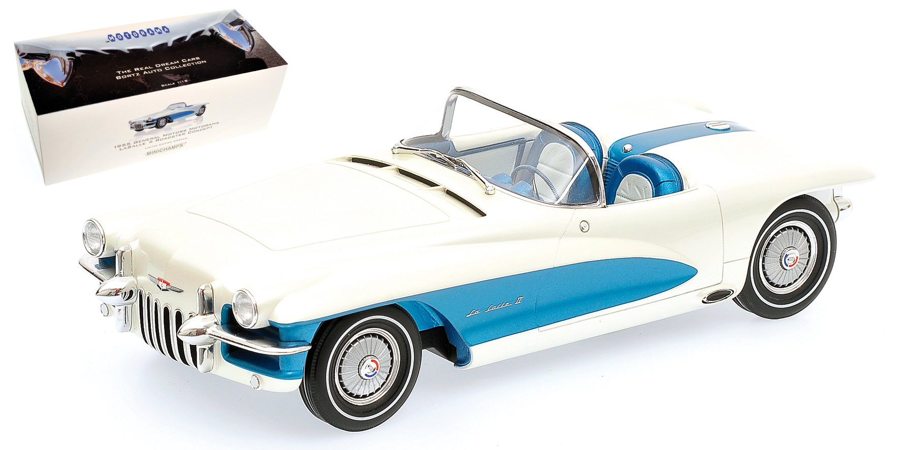 LA SALLE ROADSTER - 1955 - WHITE/BLUE