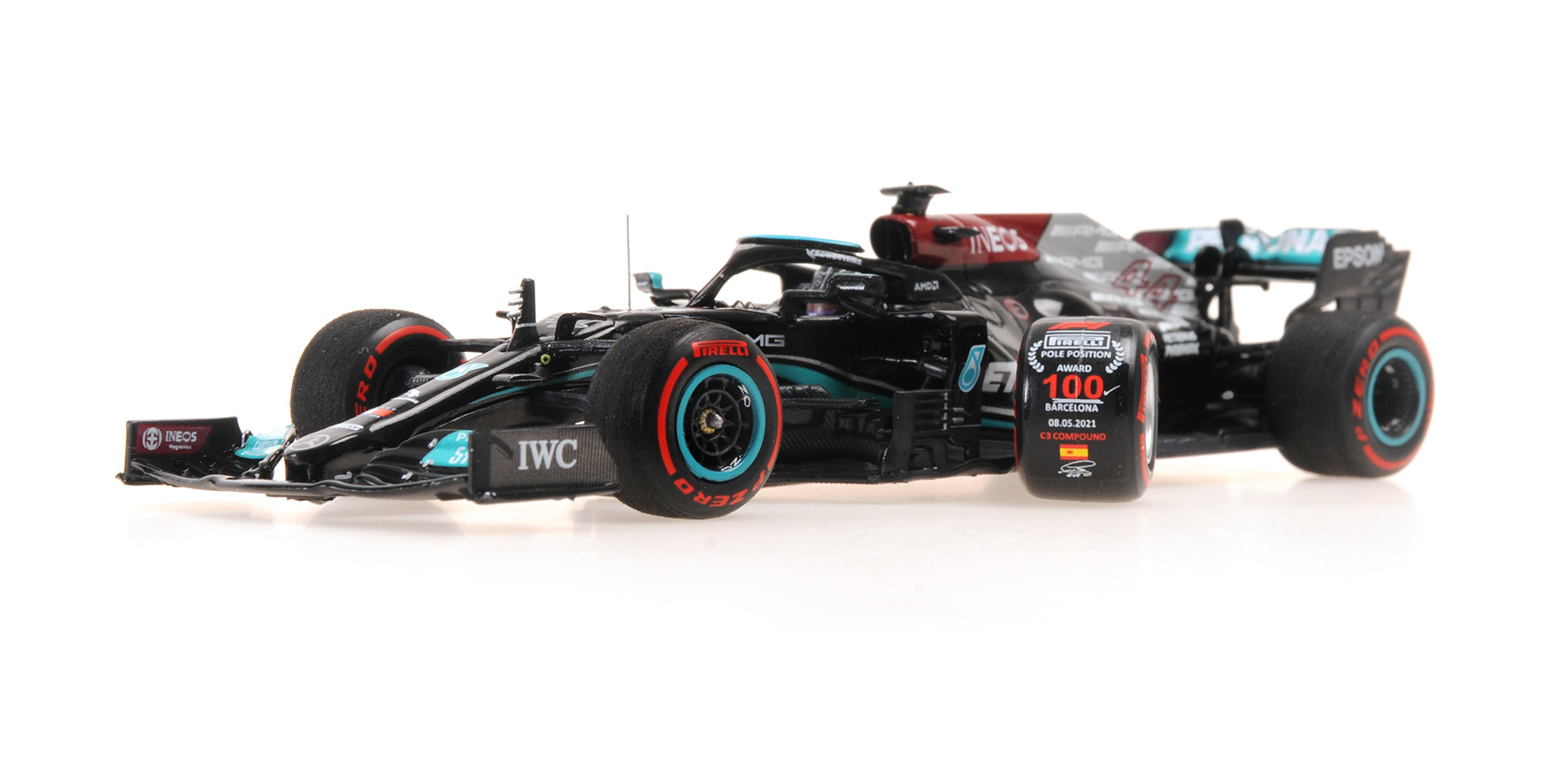 MERCEDES-AMG PETRONAS FORMULA ONE TEAM W12 E PERFORMANCE - HAMILTON - 100TH POLE - SPANISH GP 2021