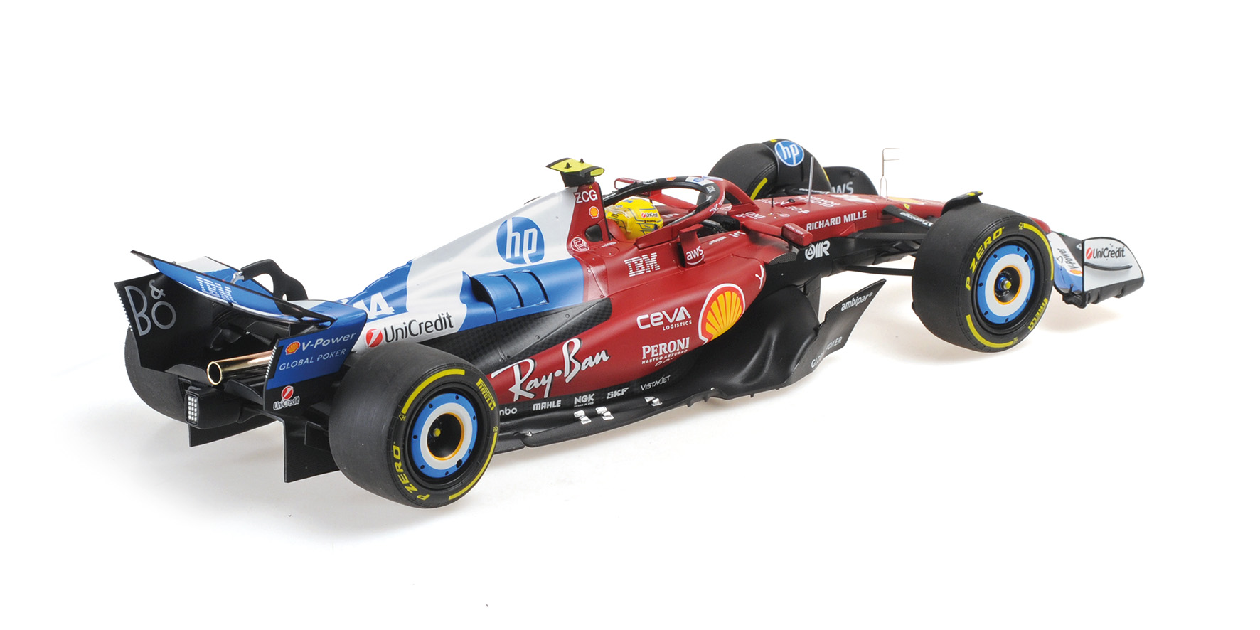 FERRARI SF-25 - LEWIS HAMILTON - MIAMI GP 2025 W/DRIVER FIGURINE