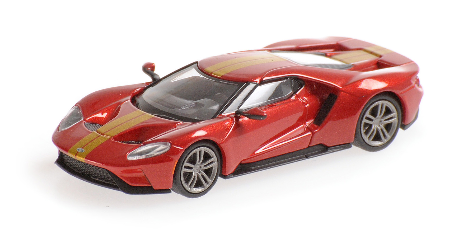 FORD GT - 2018 - RED METALLIC W/ GOLDEN STRIPES SHMEE150