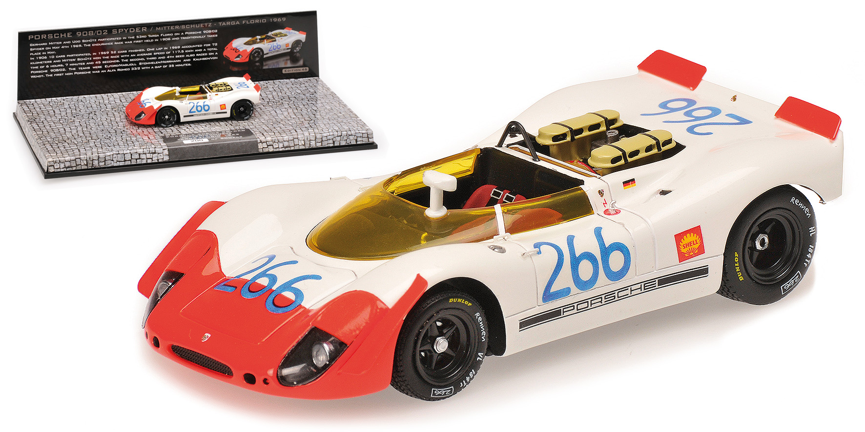 PORSCHE 908/02 SPYDER - MITTER/SCHÜTZ - TARGA FLORIO 1969