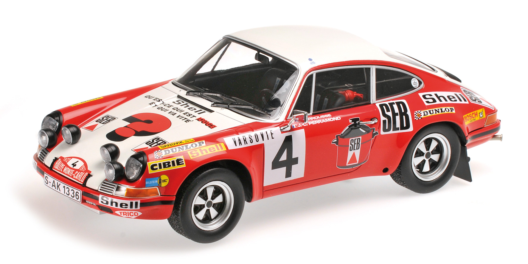 PORSCHE 911 S  - LARROUSSE/PERRAMOND - 2ND PLACE RALLYE MONTE CARLO 1972