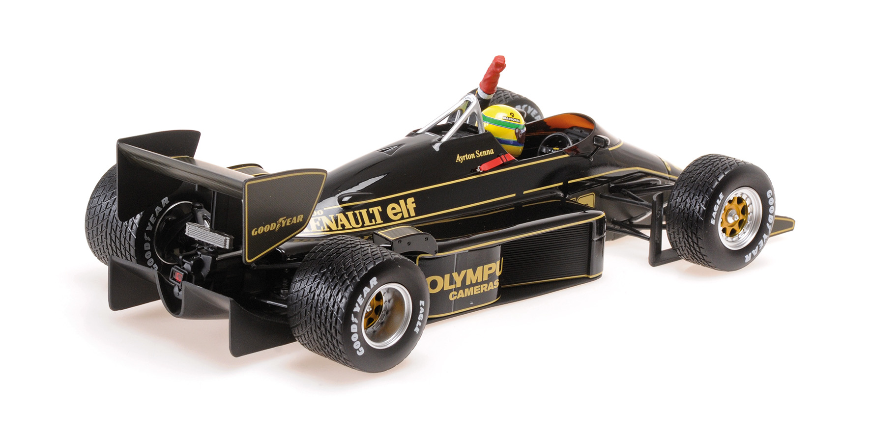 LOTUS RENAULT 97T - AYRTON SENNA - GP PORTUGAL 1985 (W/RAIN TYRES) - 1ST CAREER WIN - END OF RACE