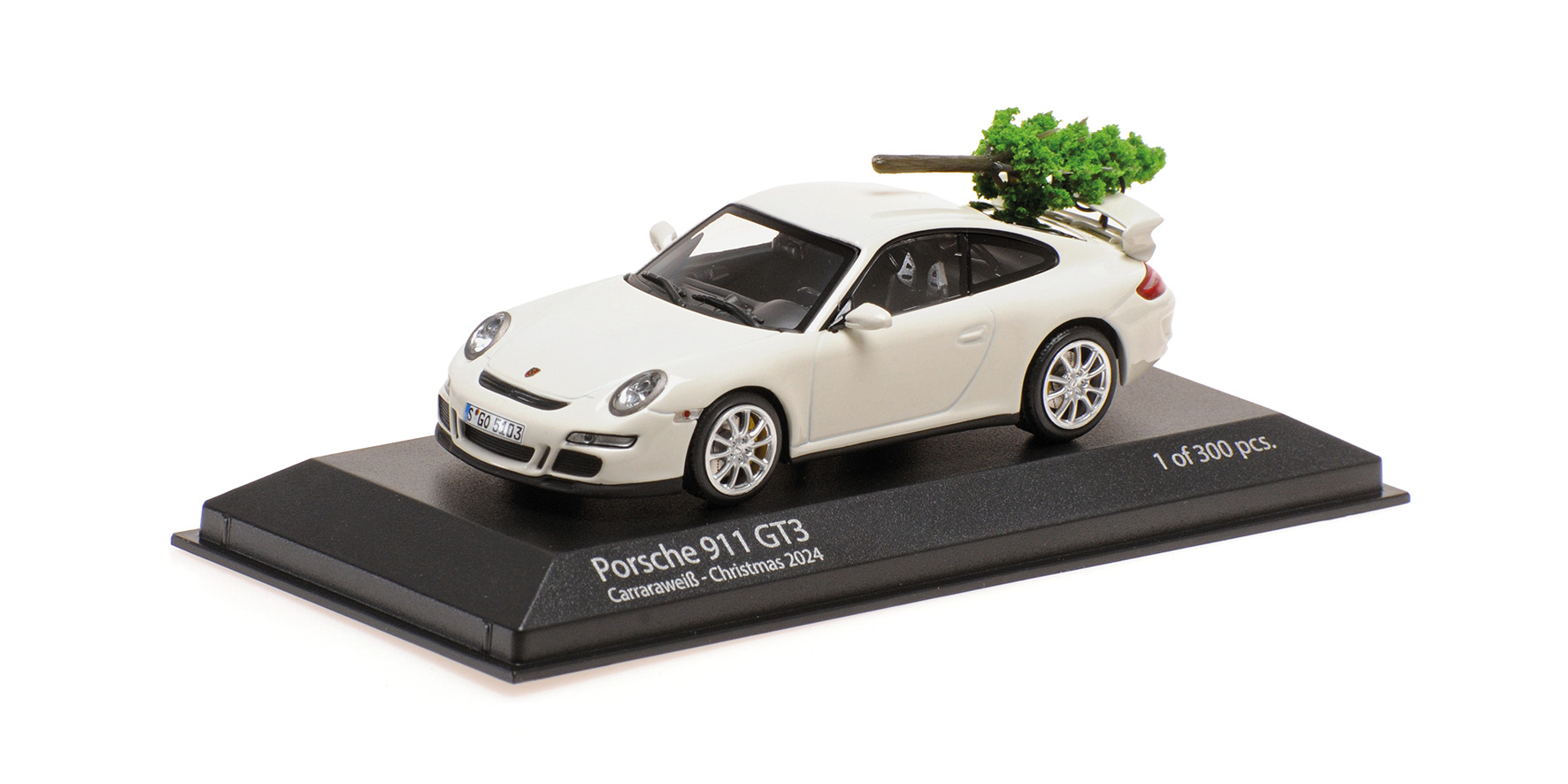 PORSCHE 911 GT3 - 2006 - WHITE + CHRISTMAS TREE - CHRISTMAS 2024